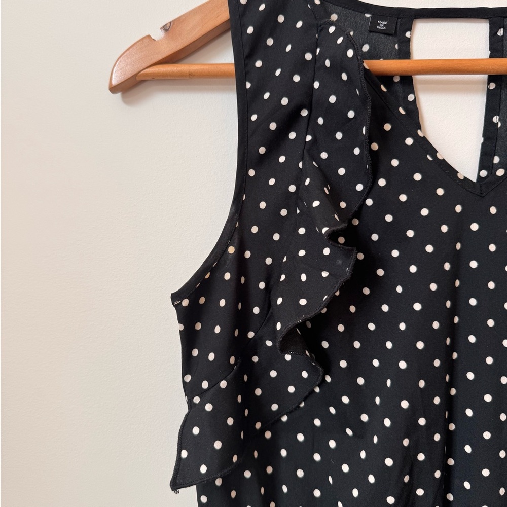 Vero Moda Black Polka Dot Midi Dress – Size XS - Picture 4 of 6